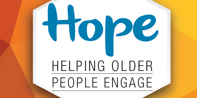 HOPE logo: Helping Older People Engage